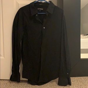 Black button down shirt